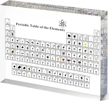 Large periodic table contains real elements, 7.9-inch acrylic periodic band element sample, periodic table shows band elements