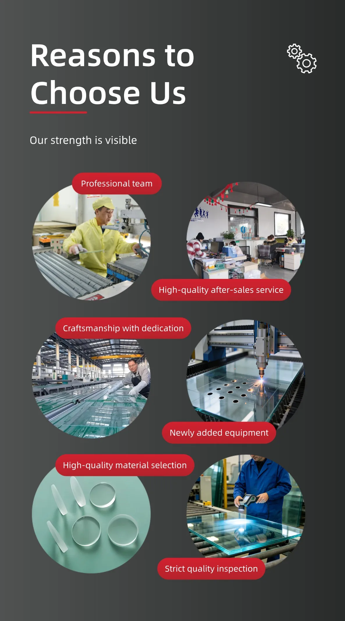 Sample collection of tempered glass varieties