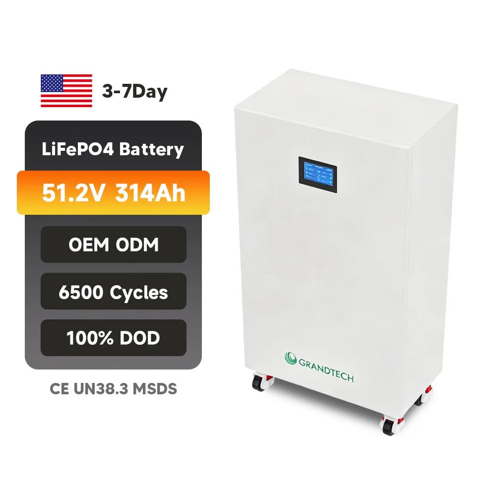 Індивідуальний акумулятор LiFePO4 на 51,2 В, 314 А·год, 16 кВт·год, типу «на колесах», система літій-іонного накопичення енергії LiFePO4 потужністю 16 кВт