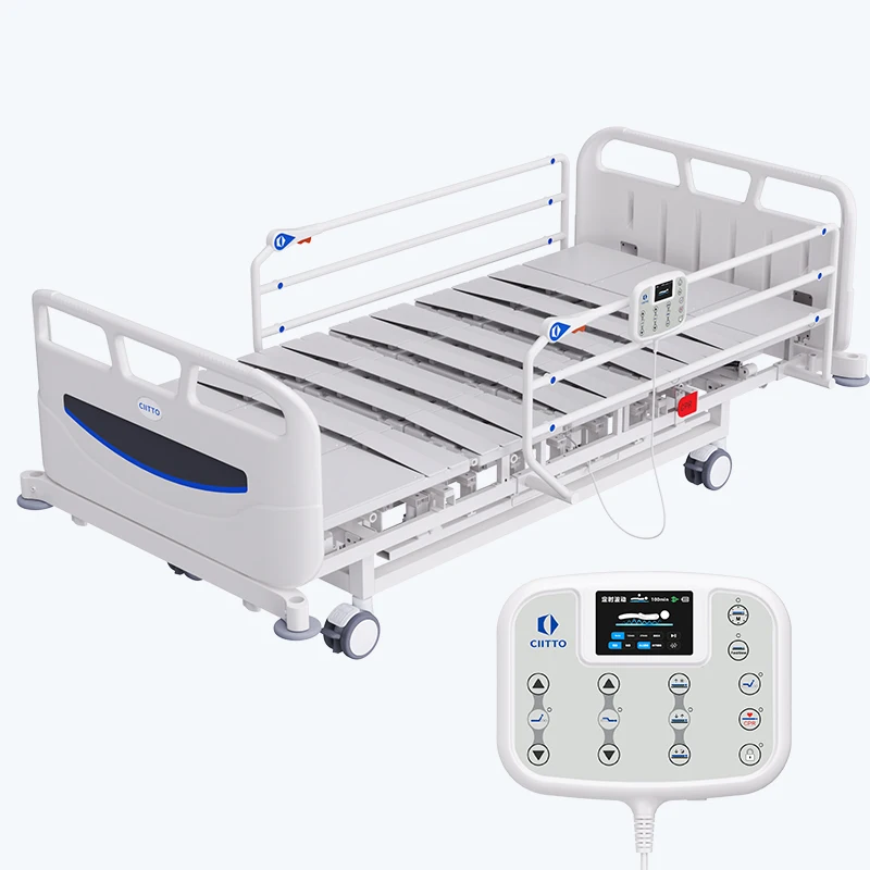 European Style Guardrail Luxury ICU Medical Bed Equipment