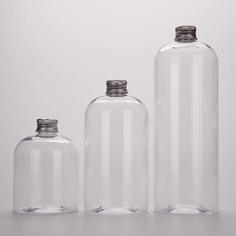 500ml PET Plastic Spray Bottle 500g Customized Cylindrical Empty Transparent Wholesale Pet Shampoo Bottle with Spray Cap