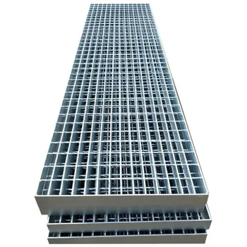 Galvanized Mild Press Lock Floor Steel Grate Rain Water Drainage Trench Cover Walkway Steel Bar Grating Metal Building Materials