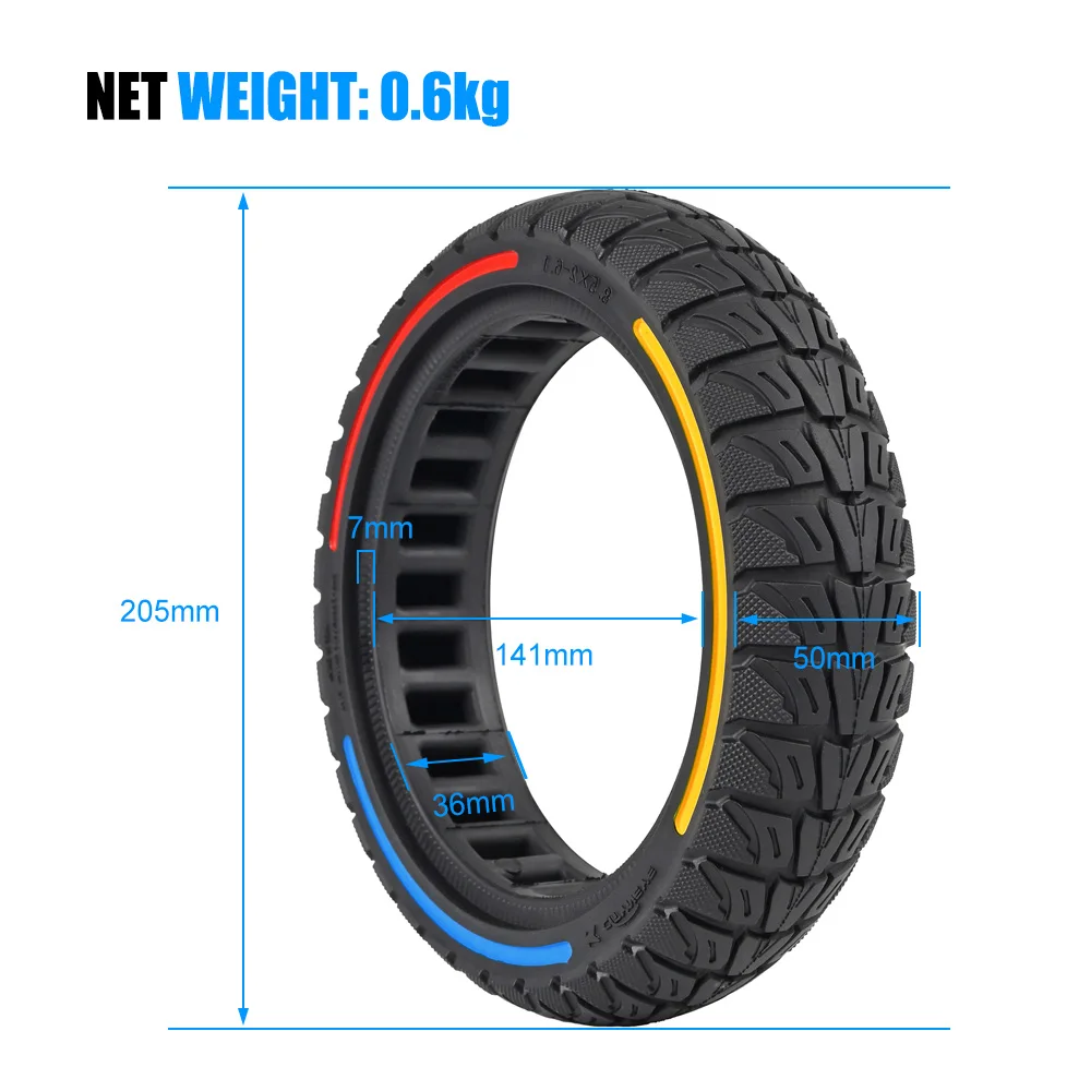 PNEU HORS ROUTE Tubeless pour scooter électrique 10 pouces matériau