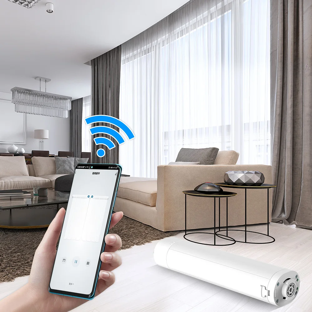 Smart Home Customizable Motorized Curtains Remote Control Electric Automatic Curtain Motor Automatic Curtain Opener