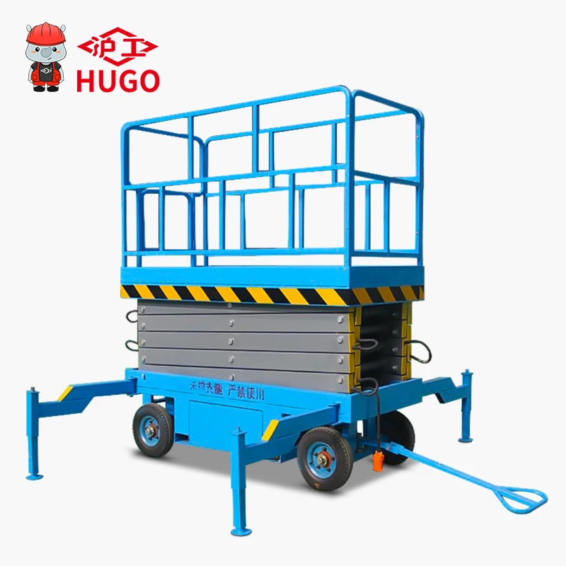 Custom Electric Motor Trolley Mobile Electric Human Scissor Lift 500kg