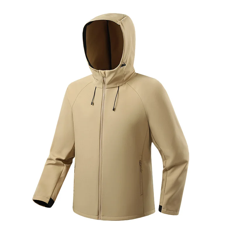 New hot sale softshell windbreaker outdoor waterproof cotton wadded jacket custom winter fleece coats men_voghion.com