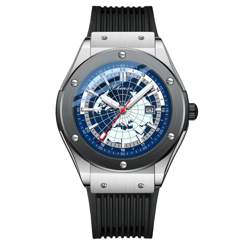 チャニアスキー2 CHENXI 82442 Men's Waterproof Luminous Map Bracelet Watch