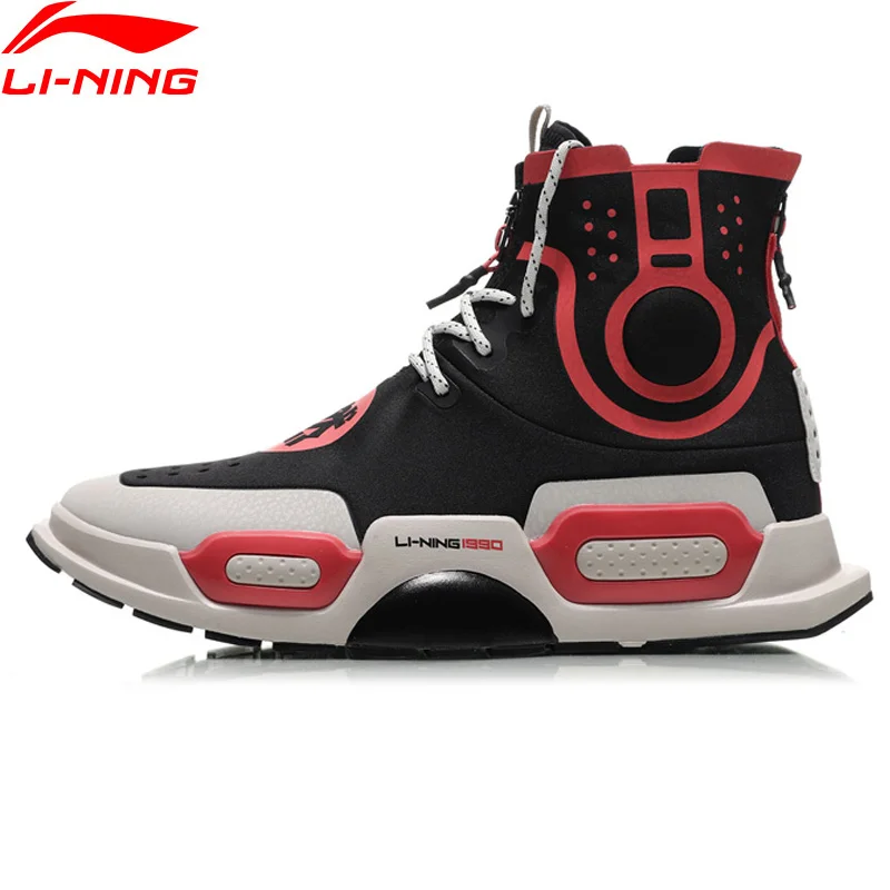 Мужские баскетбольные кроссовки Li Ning NYFW REBURN, удобные спортивные кроссовки с высокой посадкой из Китая, AGBN054
