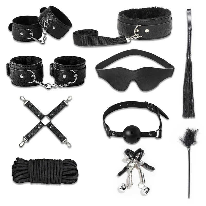 Bondage Restraints Set 10 Pcs Bdsm Sex Leather Bondage Sets Restraint Kits For Women And Couples 5093