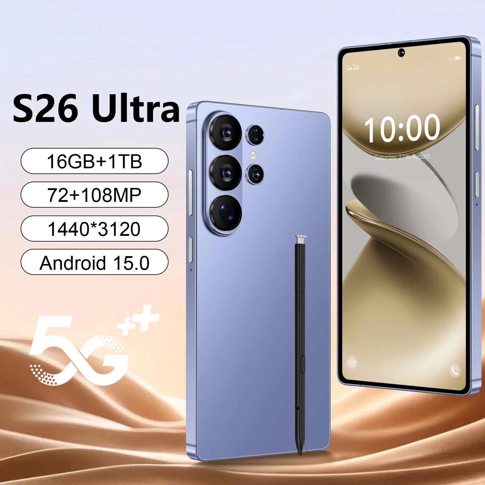 7Inch S26+ Cheap Price Low Cost Mobilephone Android 15.0 Mobile Phones