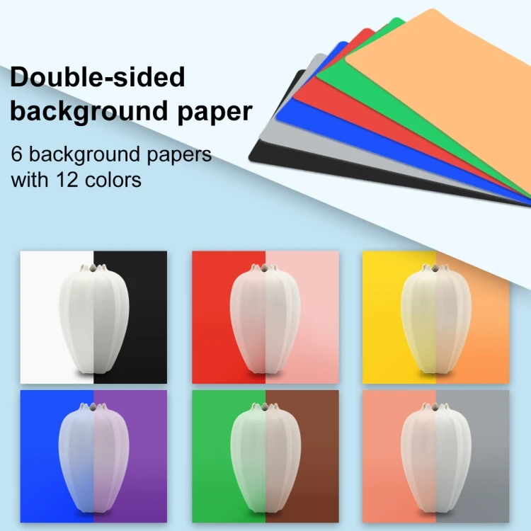 Photo Box PULUZ 25cm Photo Studio Box for Small Items Photography Accessories LED Light Box With 12 Colors Backdrops
