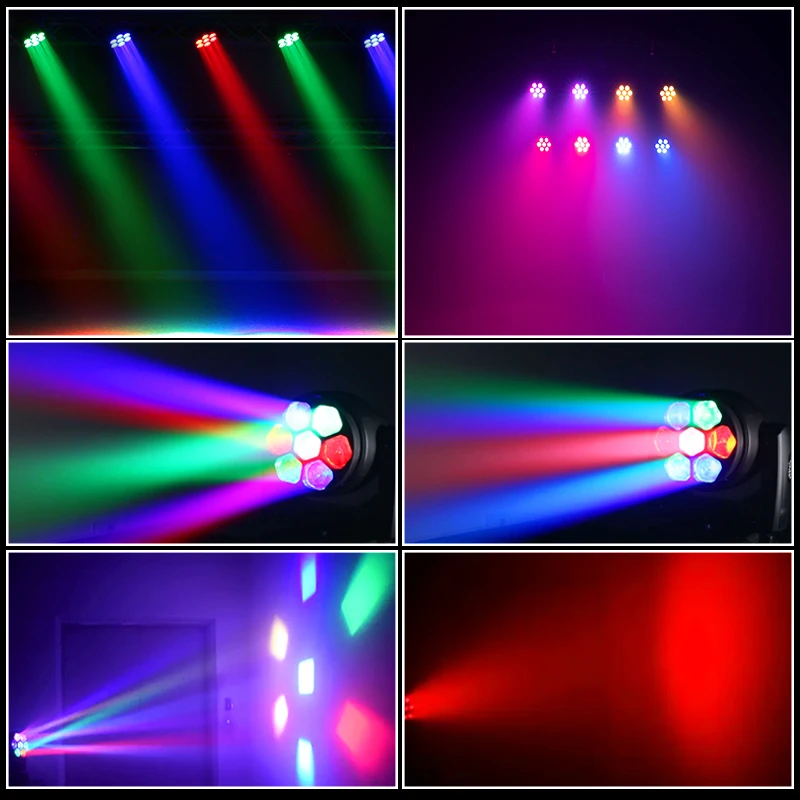 7x40W Bee Eye Moving Head Light for DJs - RGBW LED Stage Lighting