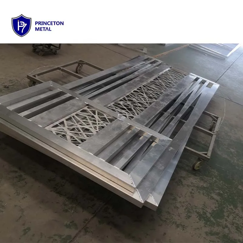 PRINCETON METAL Customized Aluminium Alloy Outdoor Slat Slider Gate New Design Automatic Sliding Gate for Villas and Gardens