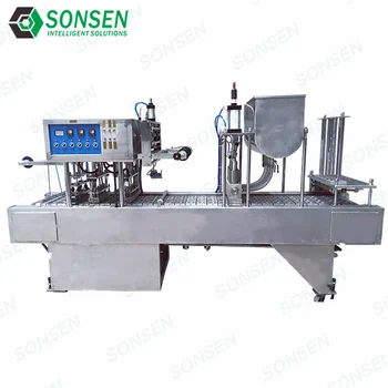 High Quality Full Automatic Filling & Sealing Machine for Water Juice Soda Plastic Cup with 8 Lines