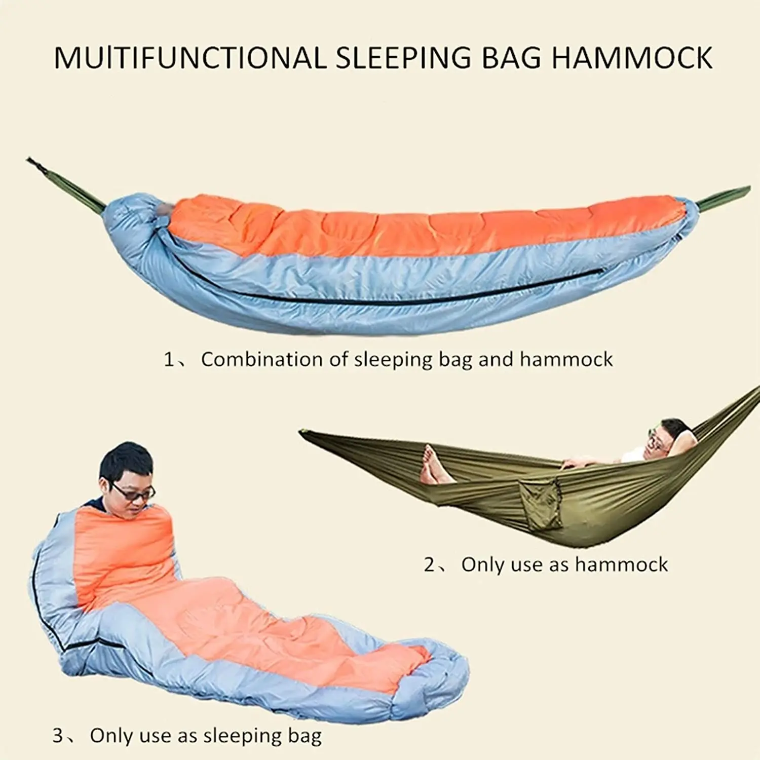 Woqi Special Matching Hammock Style Underquilt Sleeping Bag Mummy Sleeping Bag With Hood Camping