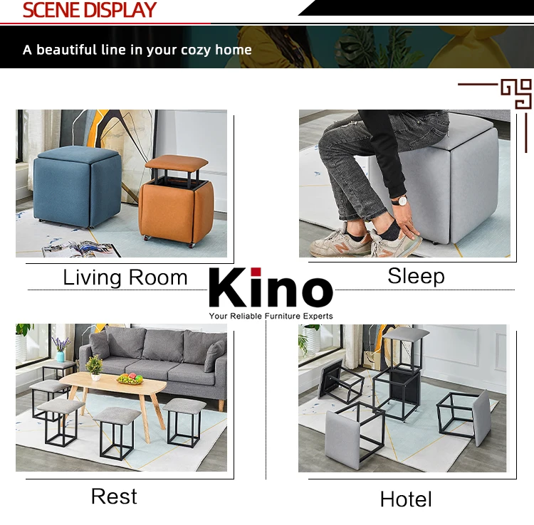Современная мебель для гостиной кожаный стул экономичный складывающийся магический куб combinat пуфик-оттоманка
