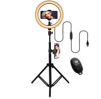 2022 New Innovative Photography Gadgets Selfie LED RingLight Makeup Youtube Light Vlog Camera Stand