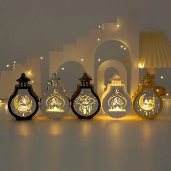 Nicro Islamic Gift Portable Pocket Watch Shape light Lamp Muslim Pendant Decoration Ramadan Festival Electric LED Candlestick