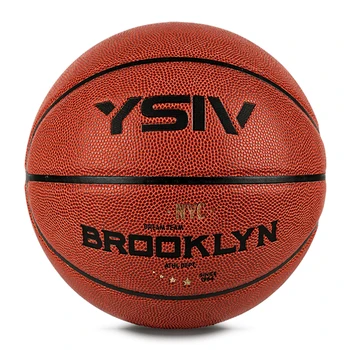 Best Training College Real Leather Basketball Brown PU Basketball Balls for Indoor and Outdoor Racing Adults Training