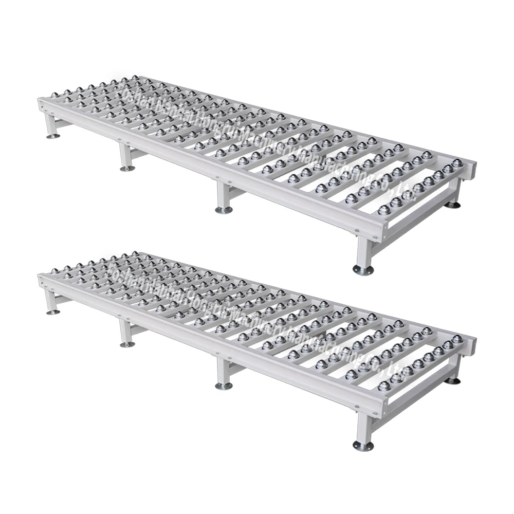 Hongrui Hand Pushed Tooling Board Conveyor Line Universal Ball Bearing Platform