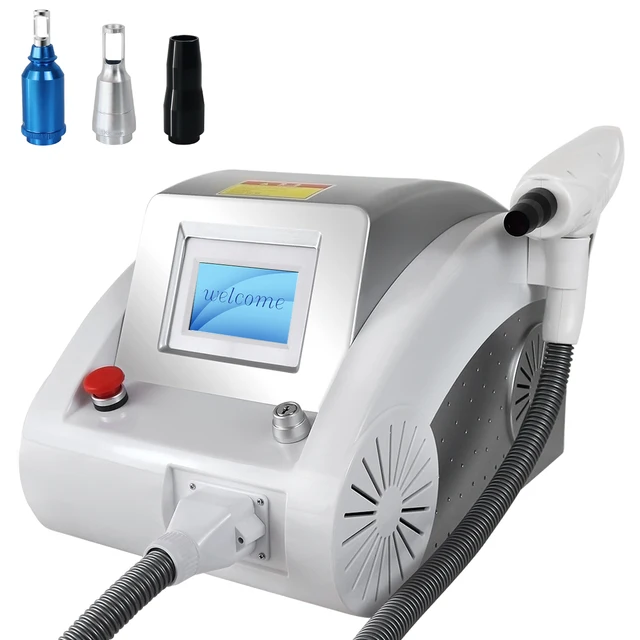 Spain and Poland Stock Portable q switch laser tattoo removal machine 1064nm 532nm 1320nm skin whitening pigment removal Device
