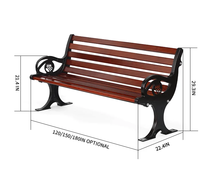 product modern design kirsite dolphin style cast aluminum chair legs garden patio bench for decoration-71