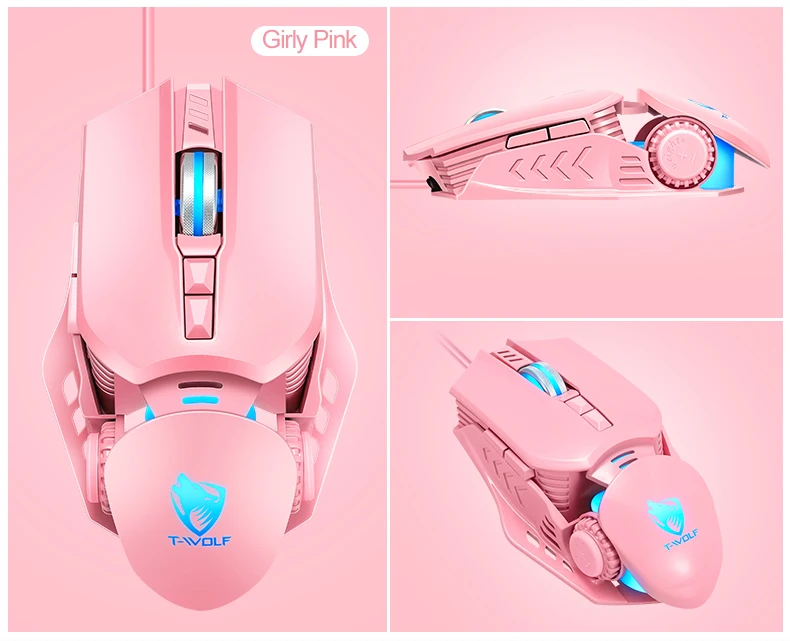 Computer Accessories 4 Colors Breathing Light 150cm Wired Programmatic Game Mouse Switchable DPI Design Office Gaming Mouse