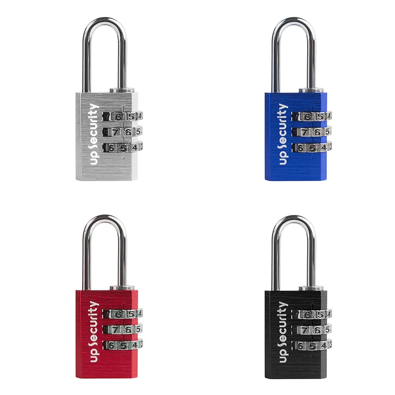 3 Dial Combination Locks for Mini Safe School Bag Zipper Lock Quality 20mm Aluminum Small Padlock for Diary Jewellery Box