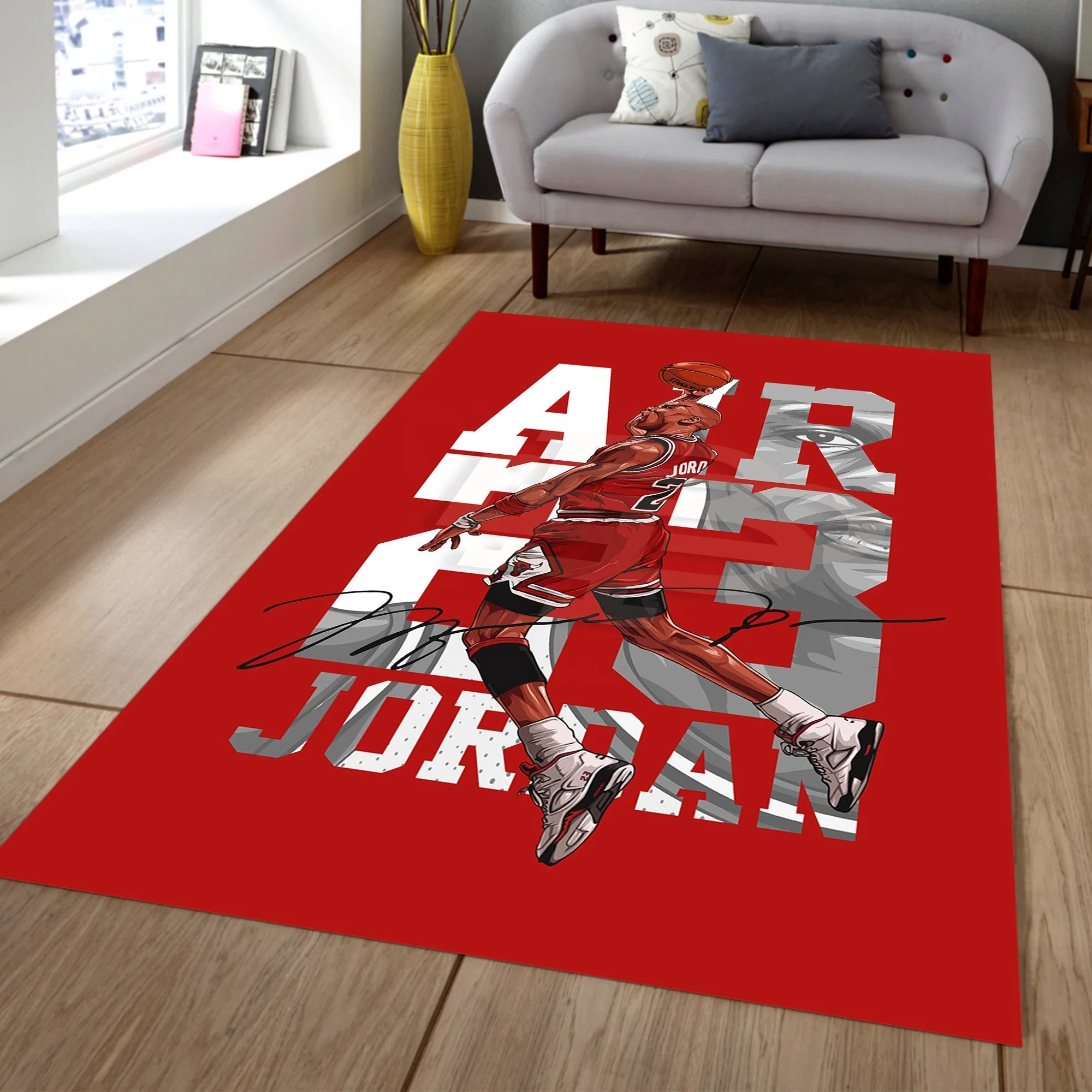 Los Angeles Custom All Stars Basketball Sports Logo Area Rug Carpets Funny Basketball Court Living Room Floor Rugs