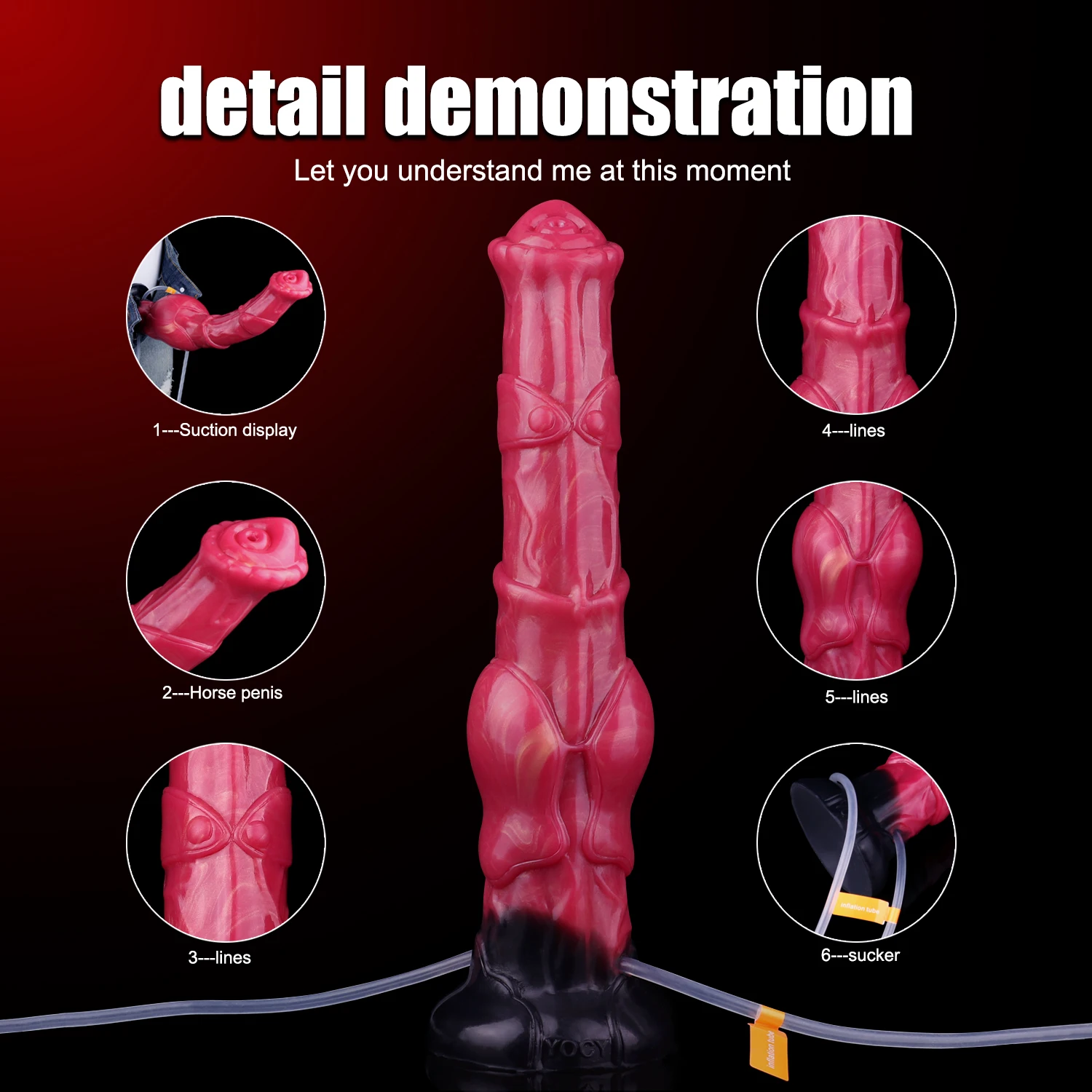 YOCY Aufblasbares Spritzen Pferd Dildo Silikon Anal Dildo Paare Sex spiel  Spritzen Aufblasen Sexspielzeug fr Frauen Mnner