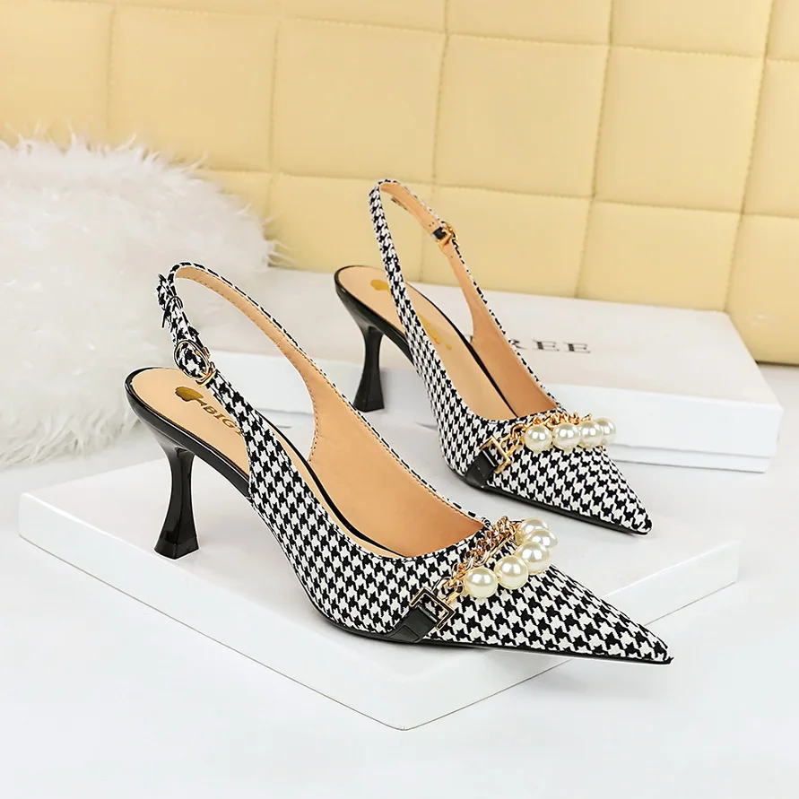 3716-3 BIGTREE Banquet High Heel Women Shoes Buckle Sandals