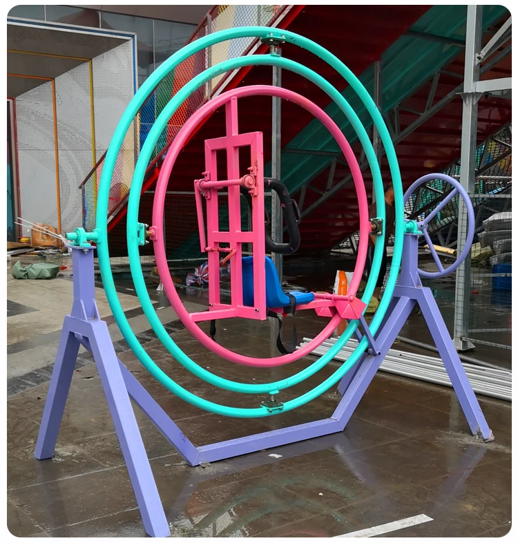 Space Gyroscope Rides Portable Human Gyroscope Ride Adult Amusement Park Equipment Space Ring ...