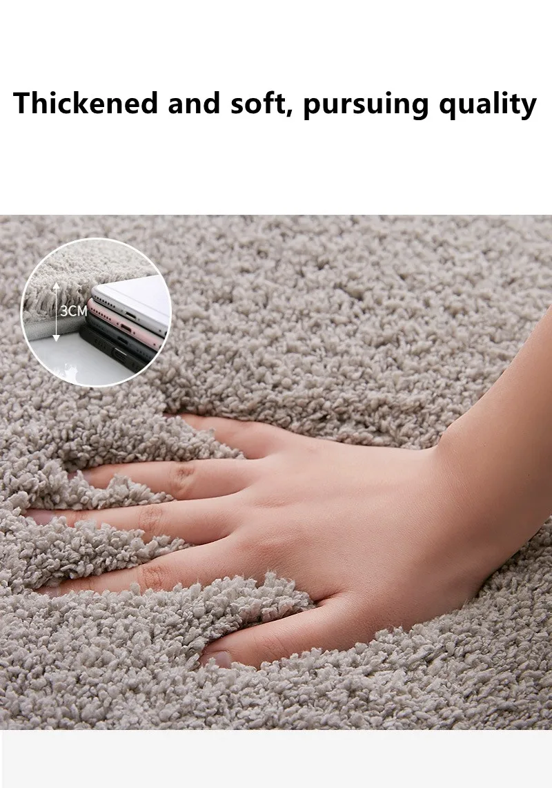 Best Selling Solid Color Water Absorbent Non Slip Bathroom Mat Bedroom Living Room Mat factory