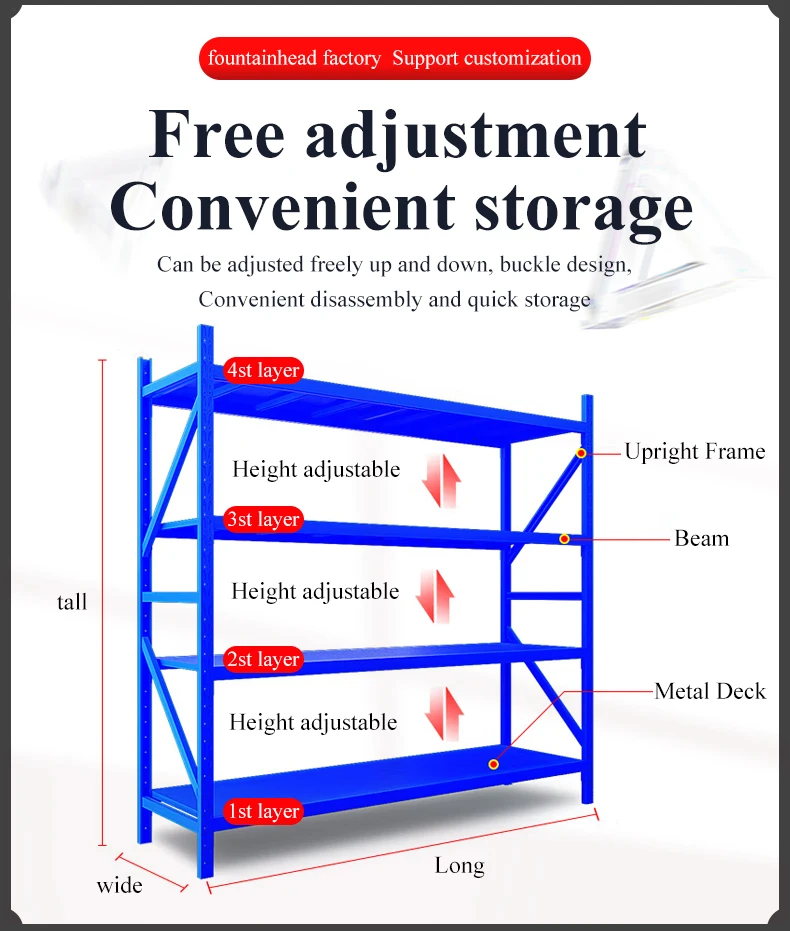 Industrial Storage Racks Adjustable Steel Metal Stacking Racks ...