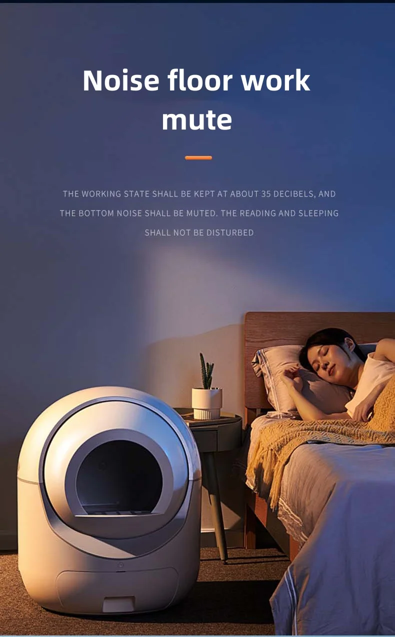 Auto Cat Litter Box Robot Tray Automa High Sides Odor Control Large