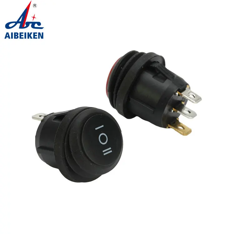 High Quality Factory Price Round Rocker Switch on Off on 3 Position Waterproof Rocker Switch