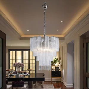 ECOJAS High Quality Glass Chandelier for Villa Hotel Lobby Customized Decor Lighting