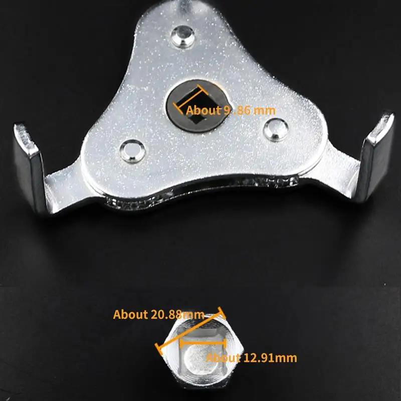 Chiave Universale 3 Ganasce Per Filtri Olio - Regolabile 60-100mm, Acciaio 45# - Foto 6