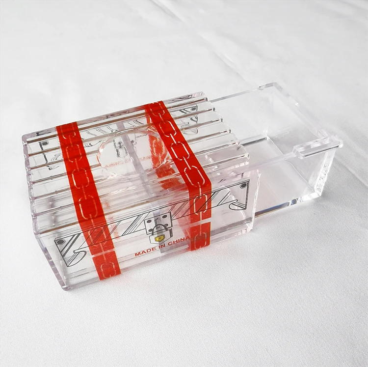 Close up Magic Intelligence Magic Drawer Secret Box IQ Brain Teaser Puzzle Crystal Boxes for Kids