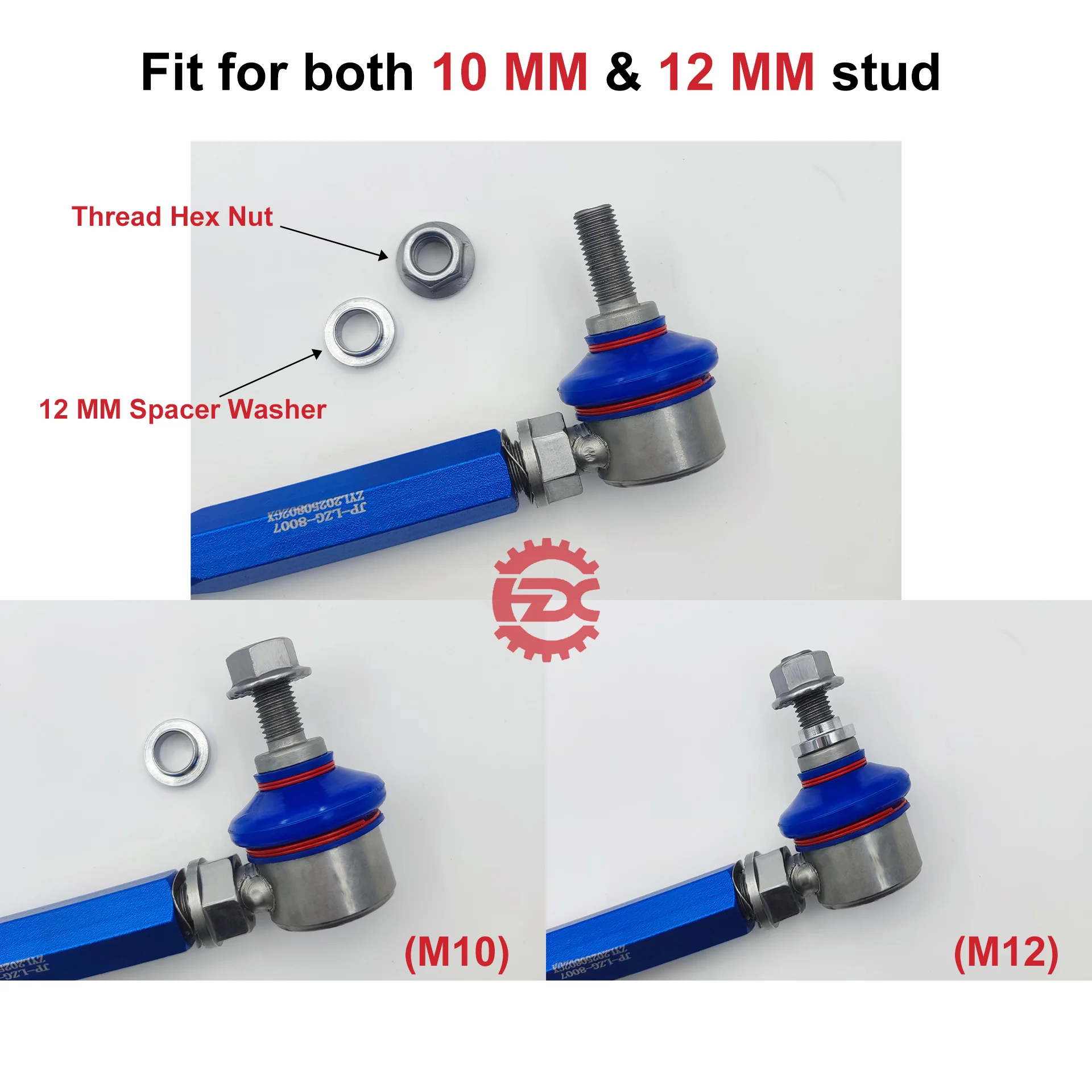 product customized aluminum sway bar adjustable front rear stabilizer sway bar end links kits m10 m12 stud-4