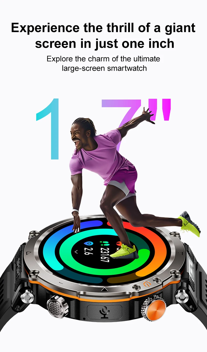 Chinese factory supplier supply  Outdoor Sport Ht30 Smart Watch With Flashlight 1.7inch Bt Call 600mah Heart Rate Waterproof Relojes Men Smartwatch 2025 - Buy Ht30 Smart Watch men Sports Smartwatch Smartwatch