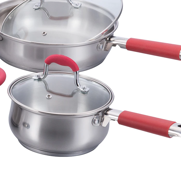 Professional Custom Stainless Steel Cookware Sets Non Stick Cooking Pots Sets details