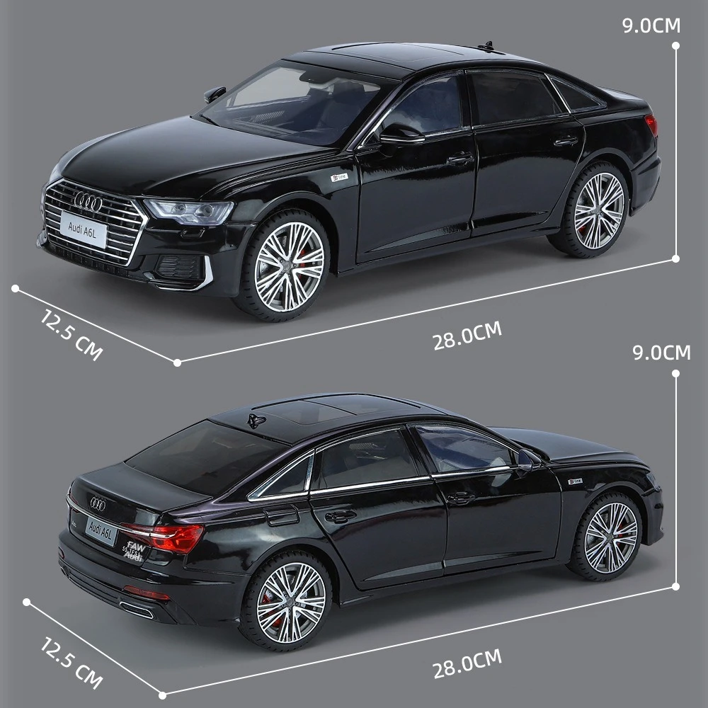 Wholesale Diecast 1:18 Aodi A6L Metal Car Mould Sound and Light