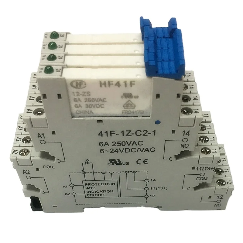 HF41F-012-ZS Base 12vdc Mini Power Relay 24v Relay Ultra-thin Module