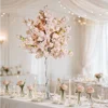 Albero di ciliegio artificiale rosa con tronco intrecciato bianco, 220 cm