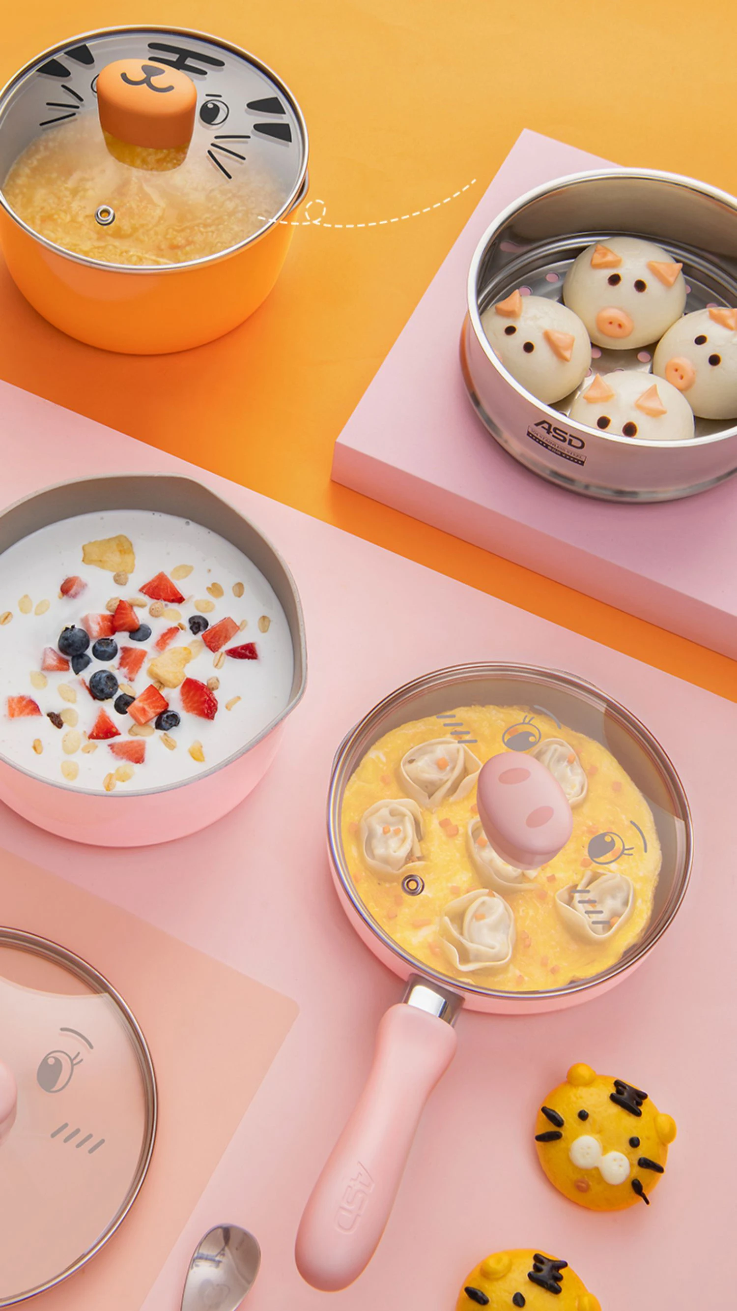 Cute Complementary Food Pots And Pans Induction Mini Frying Pan