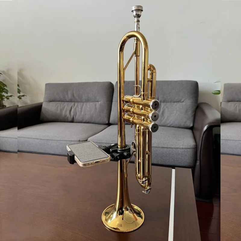 Supporto Per Tromba Pieghevole A 5 Gambe - In Metalloe Plastica - Per Strumenti A Fiato - Portatile - Foto 9