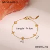 Bracciale quadrifoglio dorato