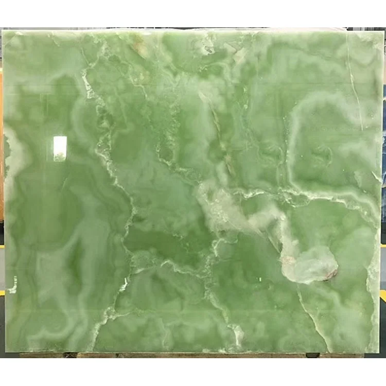 Wall Cladding Stone Translucent Jade Green Onyx Marble Slabs Decoration for Bathroom Wall