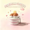Pink striped cup, white chocolate